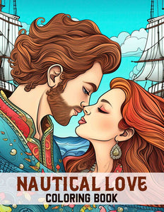 Nautical Love 30 Pages Printable Coloring Book