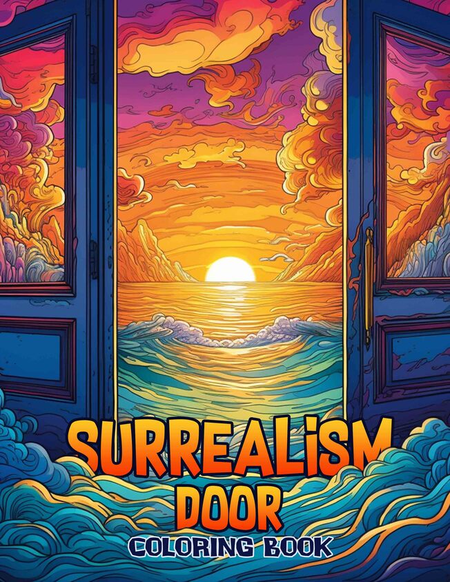 Surrealism Door 30 Pages Printable Coloring Book