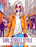 Girl Street Style 30 Pages Printable Coloring Book