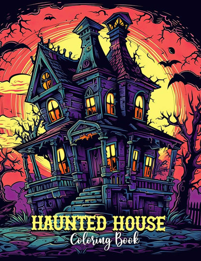 Haunted House 30 Pages Printable Coloring Book