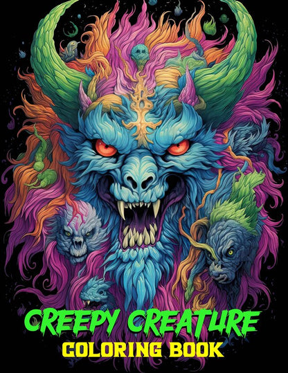 Creepy Creature 35 Pages Printable Coloring Book