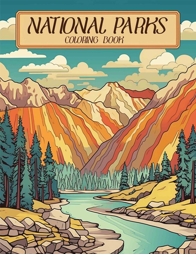 National Parks 25 Pages Printable Coloring Book
