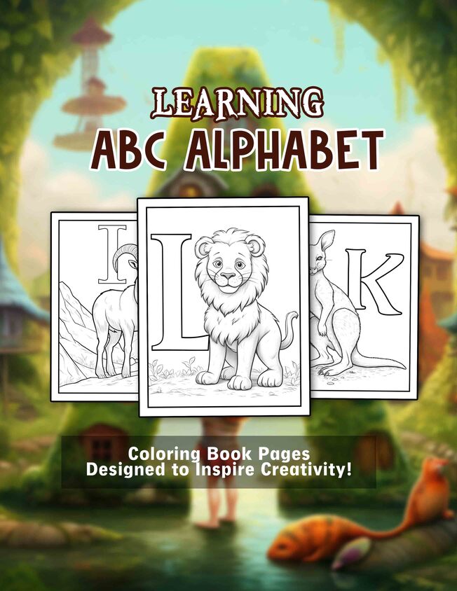 Learning ABC Alphabet Coloring Book For Preschool, 30 Pages Printable
