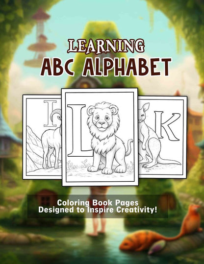 Learning ABC Alphabet Coloring Book For Preschool, 30 Pages Printable