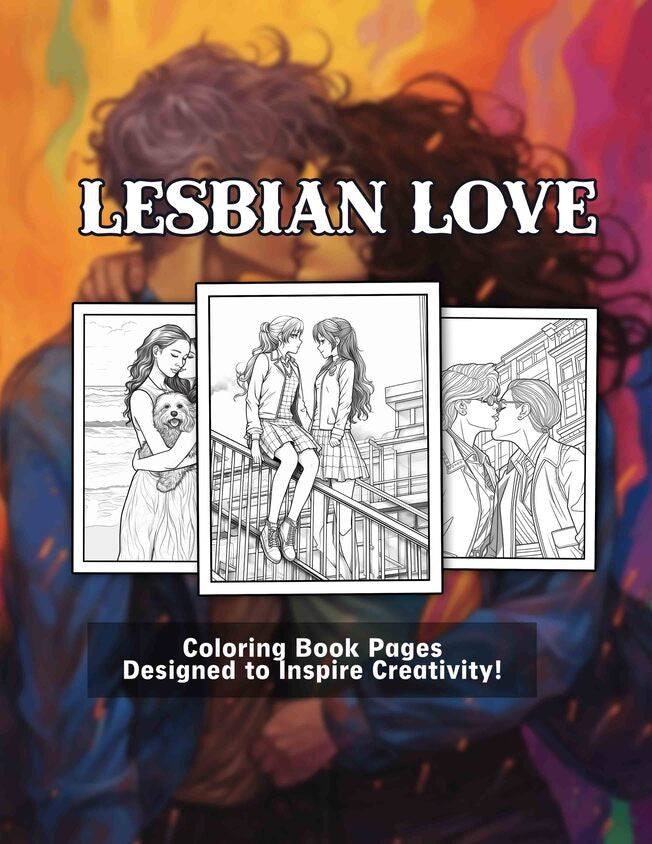 Lesbian Love 30 Pages Printable Coloring Book