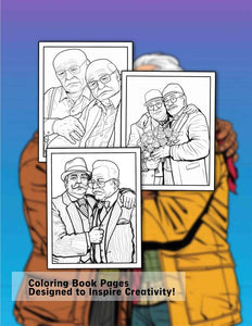 Old Man Gay Love 30 Pages Printable Coloring Book