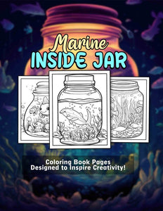 Marine Inside Jar 30 Pages Printable Coloring Book