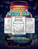 Marine Inside Jar 30 Pages Printable Coloring Book