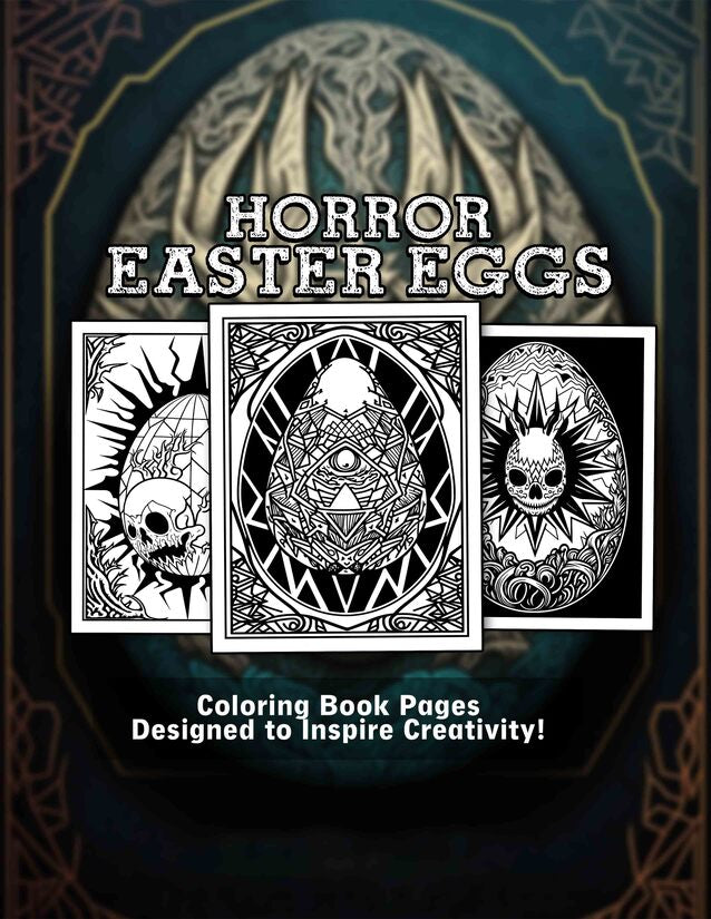 Horror Easter Eggs 30 Pages Printable Coloring Book