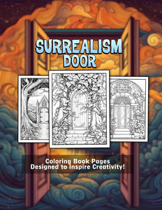 Surrealism Door 30 Pages Printable Coloring Book