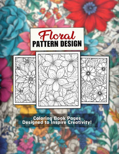 Floral Pattern 30 Pages Printable Coloring Book