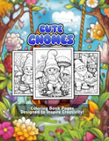 Cute Gnomes 30 Pages Printable Coloring Book