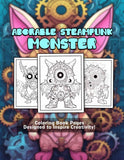 Adorable Steampunk Monster 30 Pages Printable Coloring Book