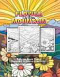 Flower In The Mountain 30 Pages Printable Coloring Book