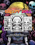 Creepy Doll 30 Pages Printable Coloring Book