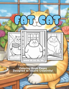 Fat Cat 30 Pages Printable Coloring Book