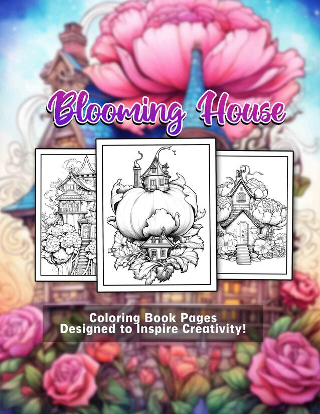 Blooming House 30 Pages Printable Coloring Book