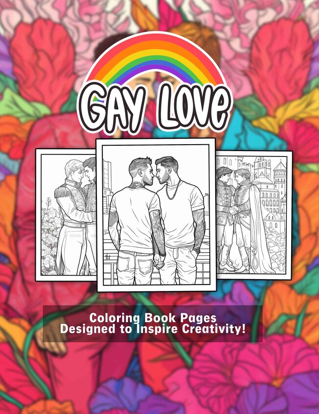 Gay Love 30 Pages Printable Coloring Book