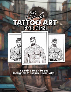 Body Tattoo Art For Men 30 Pages Printable Coloring Book