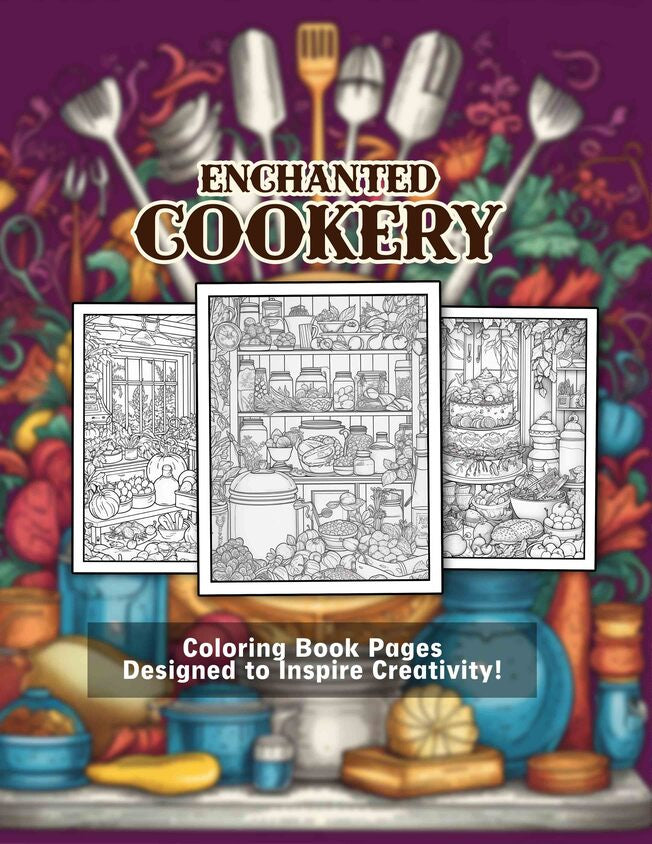 Enchanted Cookery 30 Pages Printable Coloring Book