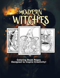 Modern Witches 30 Pages Printable Coloring Book