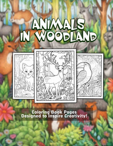 Animals In Woodland 30 Pages Printable Coloring Book