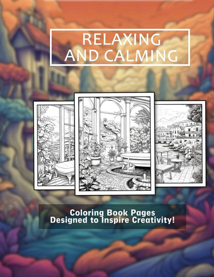 Relaxing and Calming 30 Pages Printable Coloring Book