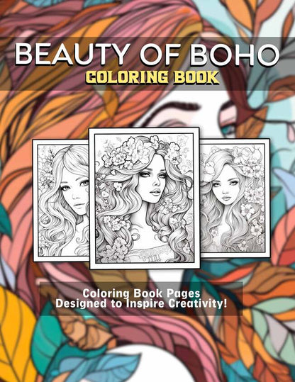 Beauty of Boho 30 Pages Printable Coloring Book