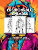 Fashionable Animals 30 Pages Printable Coloring Book