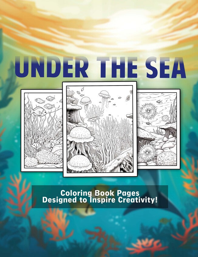 Under The Sea 30 Pages Printable Coloring Book