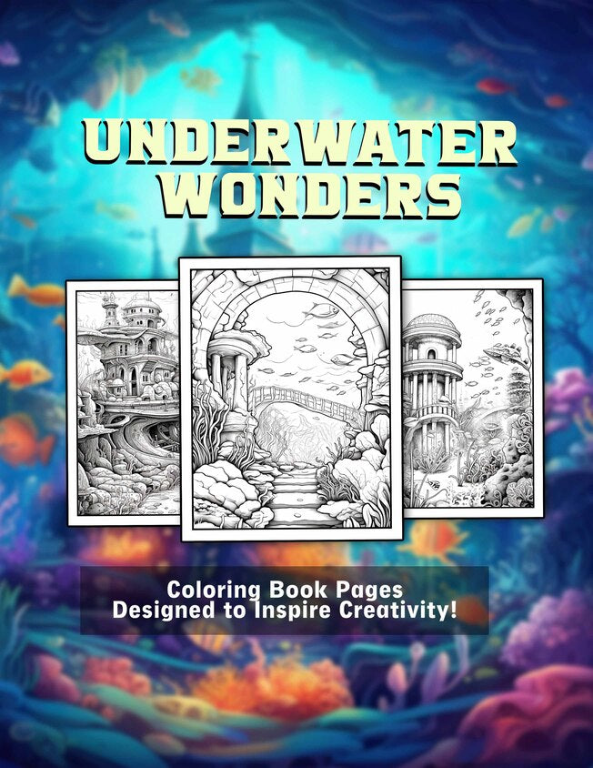Underwater Wonders 30 Pages Printable Coloring Book