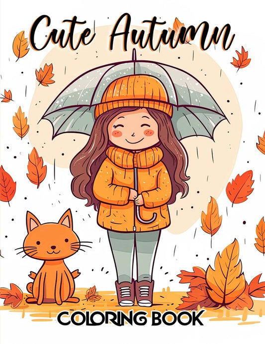 Cute Autumn 30 Pages Printable Coloring Book