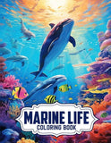 Marine Life 30 Pages Printable Coloring Book