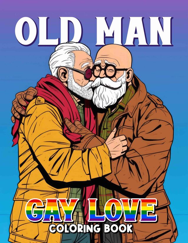 Old Man Gay Love 30 Pages Printable Coloring Book