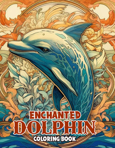 Enchanted Dolphin 30 Pages Printable Coloring Book