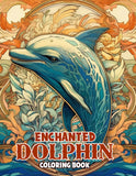 Enchanted Dolphin 30 Pages Printable Coloring Book