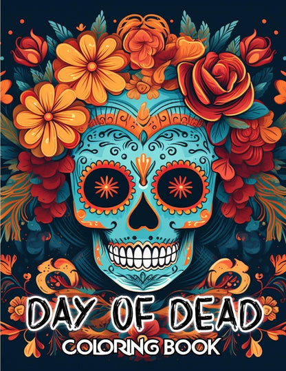 Day Of Dead 30 Pages Printable Coloring Book