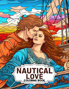 Nautical Love 30 Pages Printable Coloring Book