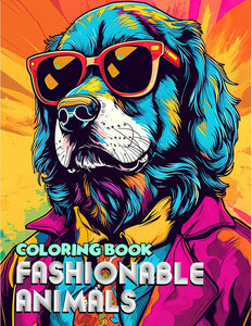 Fashionable Animals 30 Pages Printable Coloring Book