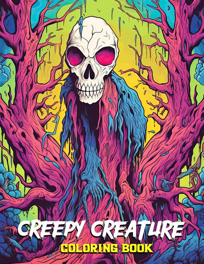 Creepy Creature 35 Pages Printable Coloring Book