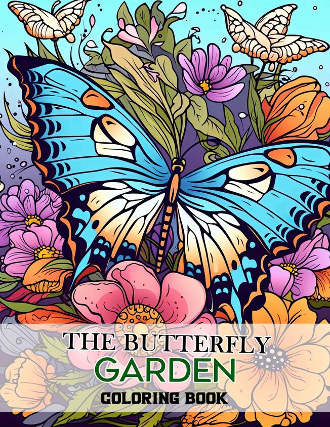 The Butterfly Garden 30 Pages Printable Coloring Book
