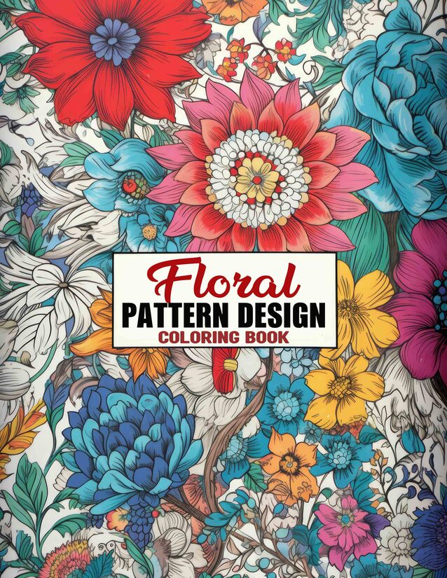 Floral Pattern 30 Pages Printable Coloring Book