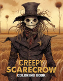 Creepy scarecrow 30 Pages Printable Coloring Book