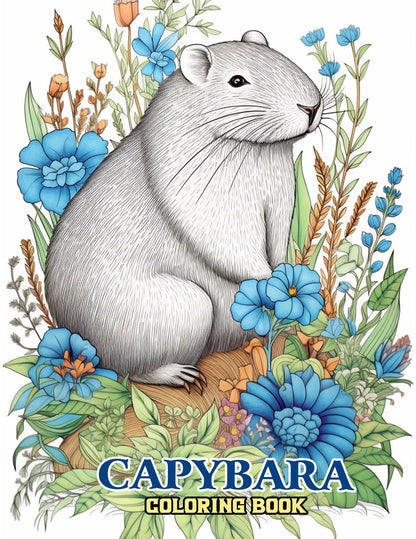 Capybara 30 Pages Printable Coloring Book