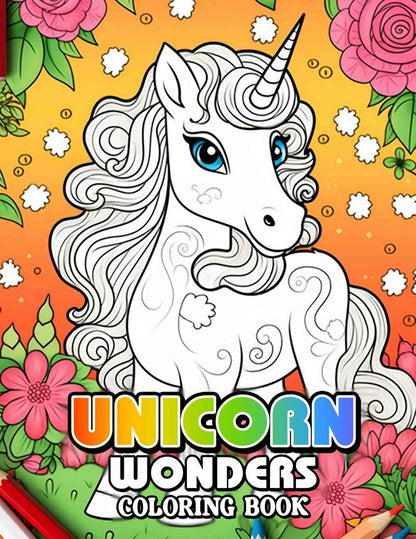 Unicorn Wonders 30 Pages Printable Coloring Book