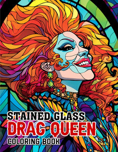 Stained Glass Drag Queen 30 Pages Printable Coloring Book