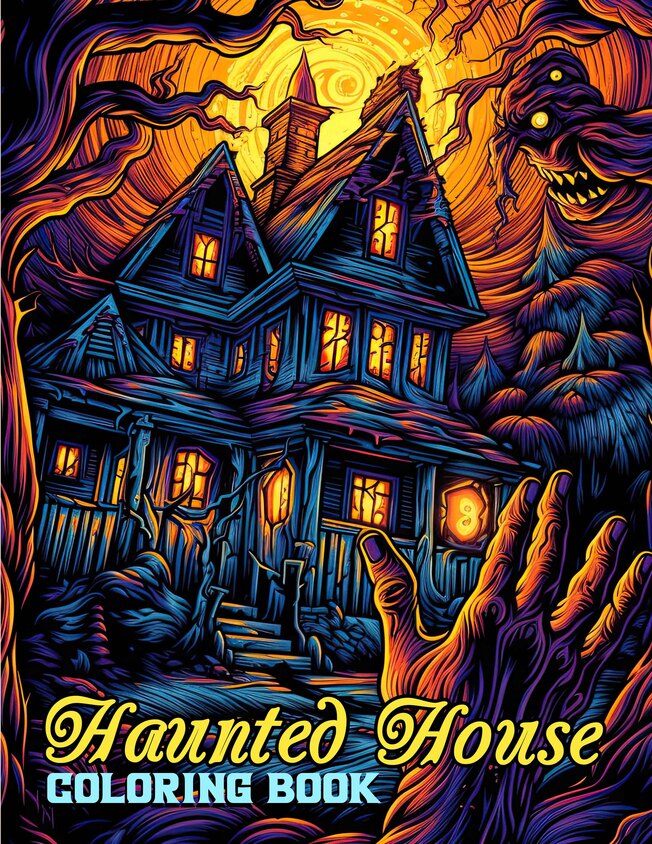 Haunted House 30 Pages Printable Coloring Book