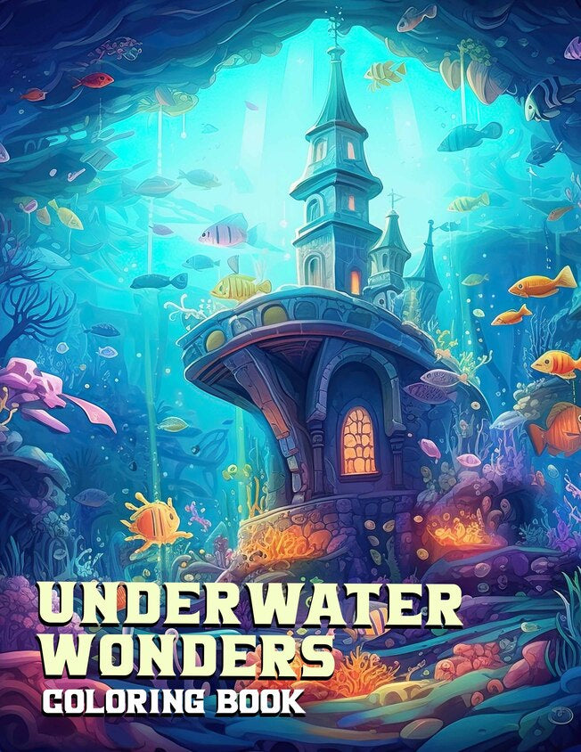 Underwater Wonders 30 Pages Printable Coloring Book