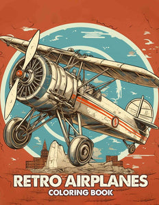 Retro Airplanes 30 Pages Printable Coloring Book