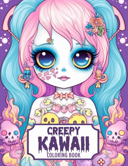 Creepy Kawaii 30 Pages Printable Coloring Book